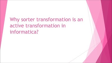 Sorter transformation in informatica - why sorter is an active transformation?