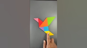 easy tangram drawing shape #tangram #tangrampuzzle #satisfyingart