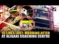 Lucknow coaching institute fire: Morning visuals from Aliganj building where 15 people died