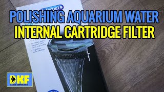 Polishing aquarium water with an internal cartridge filter