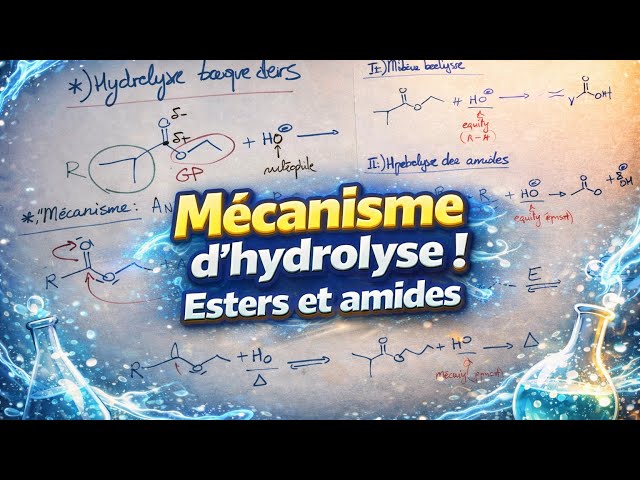 🧑‍🏫 Mécanisme d’hydrolyse des amides et des esters !