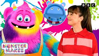 Make Your Own Hippo with a Paper Plate! 🍽️🦛 Craft with Monster Murphi | Monster Makes: Art for Kids