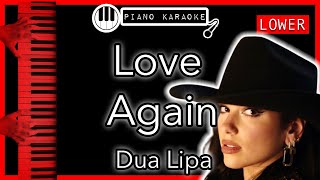 Love Again (LOWER -3) - Dua Lipa - Piano Karaoke Instrumental