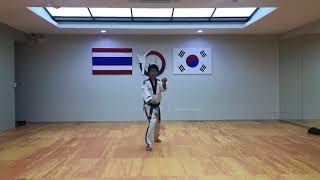 POOMSAE pattern 7 ท่ารำสายน้ำตาล 1 (MOJI TAEKWONDO 3rd Dan Black Belt COACH)