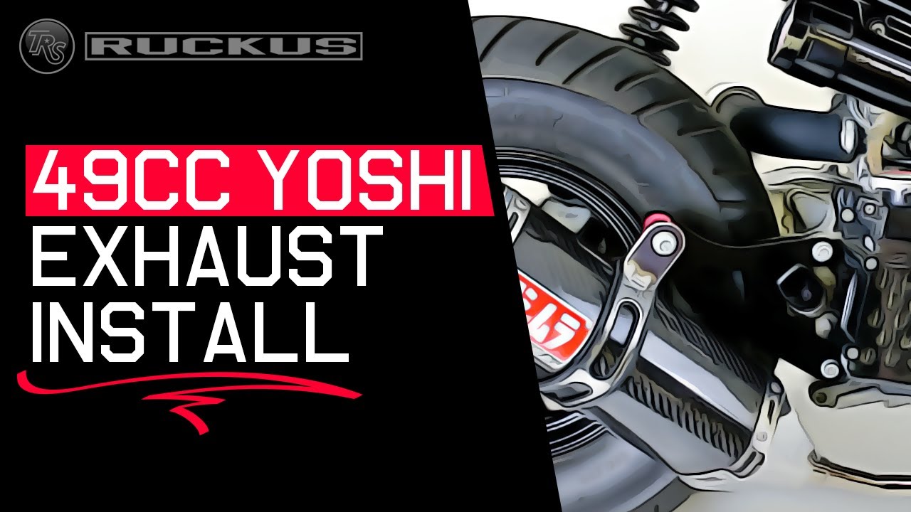 49CC HONDA RUCKUS YOSHIMURA EXHAUST INSTALL YouTube