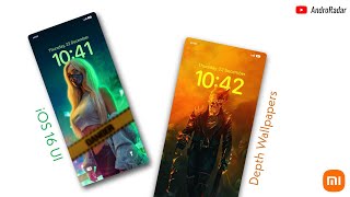 Exclusive IOS 16 Theme with Depth Wallpaper • XIAOMI | REDMI | POCO • @Andro_Radar screenshot 1
