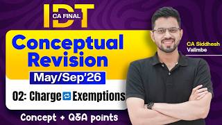 Charge of GST [RCM] | CA Final IDT Revision for May'26 | Concepts + QA Points | CA Siddhesh Valimbe