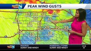 Iowa weather: Strong winds return, but Des Moines should stay dry