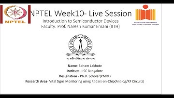 Week-10 NPTEL Problem Solving Session #nptel #semiconductor #pnjunction #pmrf