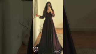 dark 🌑 purple long frock design ♥️ #aesthetic #fashion #subscribe #dress #fypシ #smallyoutuber