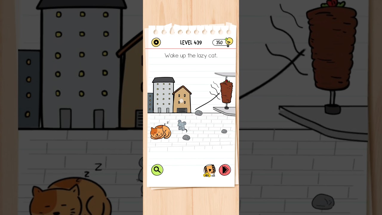 Level 439 - Wake up the cat | Brain Test - All stars | 
