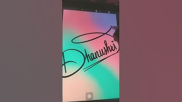 DHANUSHRI name signature on procreate comment your names #procreate #trending #art #calligraphy