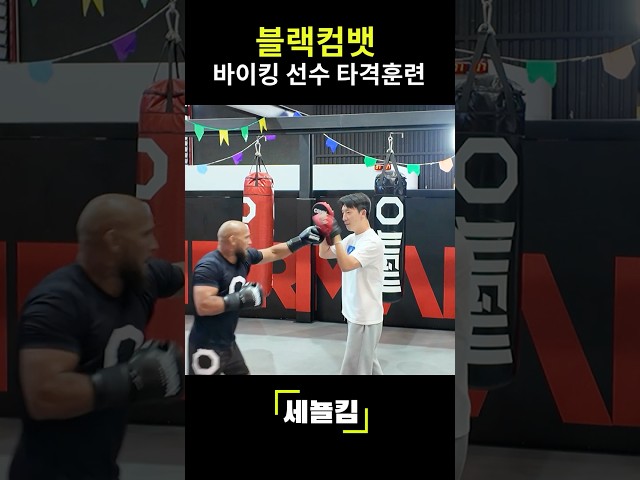 블랙컴뱃 바이킹 선수를 만났습니다..#shorts