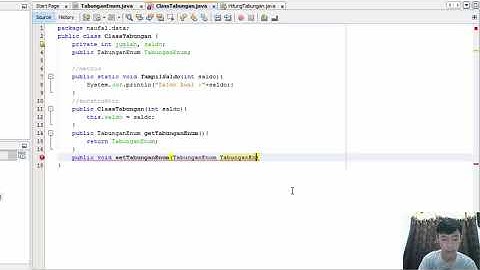 Membuat contoh program tabungan di java dengan Netbeans