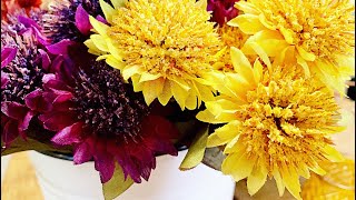 Dollar Tree Fall Flowers || Farmhouse Fall Decor || Fall Decorating 2019