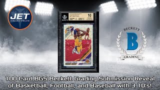 100 Card BGS Beckett Grading Submission Reveal of Basketball, Football, and Baseball with 3 10's! screenshot 2
