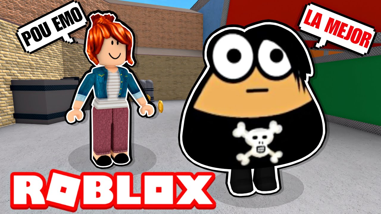 ¡POU EMO EN MURDER MYSTERY 2! 😱🖤 / MICHI ROBLOX