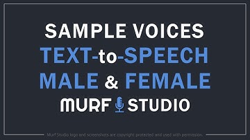Sample Text to Speech Male & Female Voices in Murf Studio