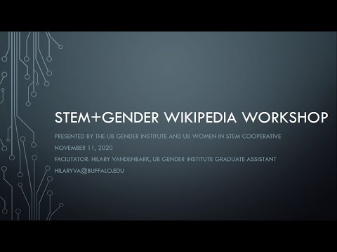 STEM+Gender Wikipedia Workshop