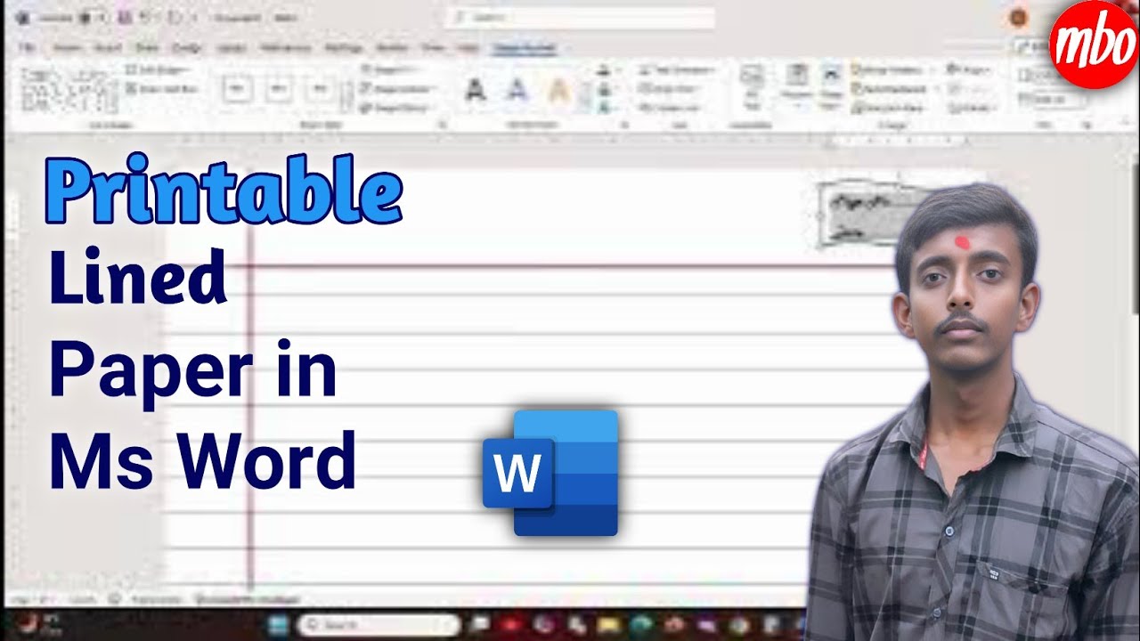 How to Create Printable Lined Paper in MS Word | Easy Tutorial mr ...