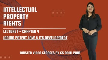 THE IPR MASTER CLASS BY CS ADITI PANT FOR CS PROFESSIONAL - VIDEO CLASSES NOTES & REFERENCE GUIDE