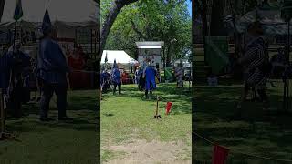 Caradoc and Geovoni 1st bout Solumbrua RTC #14thcentury #knight #sword  #knightarmor