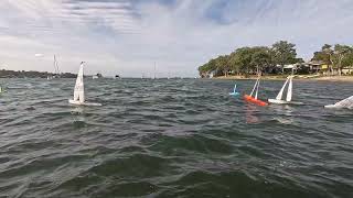 Lake Macquarie West Radio Sailing Club presents Dragon Flite 95 Winter point score race 2