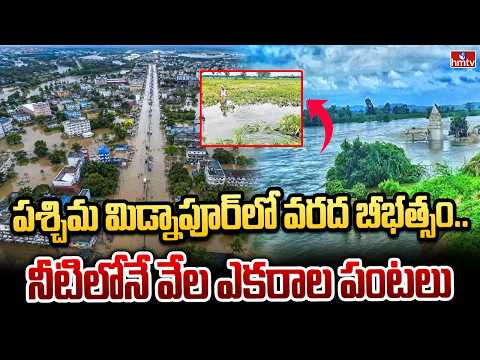 పశ్చిమ మిడ్నాపూర్‌లో వరద బీభత్సం.. నీటిలోనే వేల ఎకరాల పంటలు | West Medinipur  | hmtv - HMTVNEWS