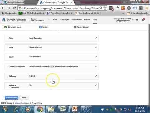 How to Setup  Adwords Conversion Tracking (Tutorial)