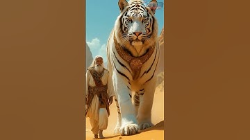 🌿🐅 Spiritual Companions – The Bond Between Man & Wild Beasts! #AI #Spiritual #Tiger #Lion