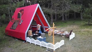 CAMPING IN OUR GARDEN HOUSE