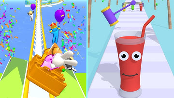 Runner Coaster Vs Juice Run🏀🏀All Levels Max Big New Update Walkthrough Android iOS Gameplay