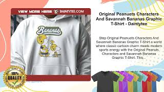Original Peanuets Characters And Savannah Bananas Graphic T-Shirt