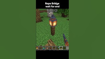 I Built a Realistic Rope Bridge in Minecraft #minecraft #minecraftshorts