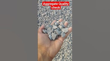 how to check aggregate quality