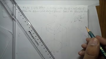(10.9) Isometric View of Cube Placed on a cylinder