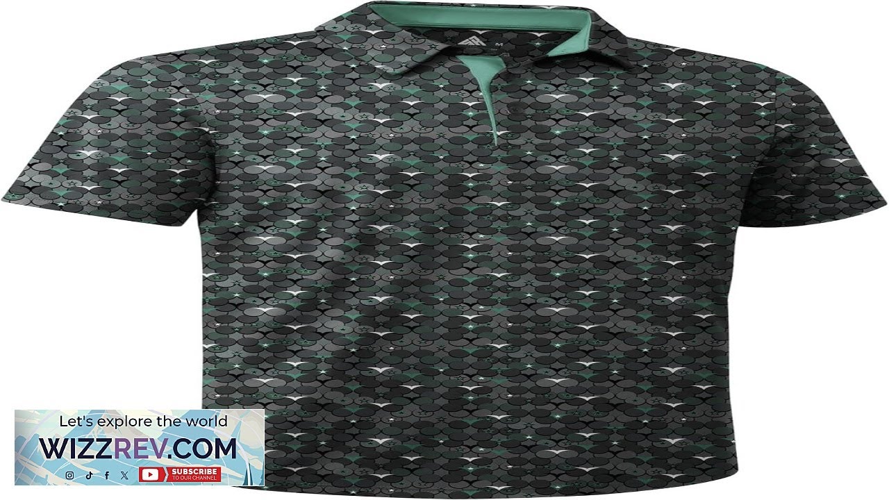 ZITY Men's Golf Shirts Short Sleeve Moisture Wicking Performance Print Patterns Casual