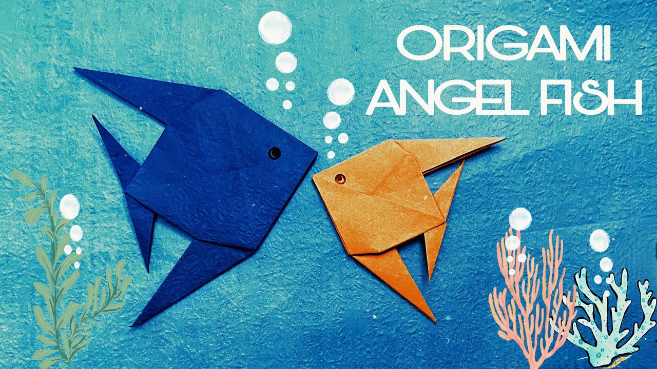 Origami Angelfish Paper Fish Tutorial Origami Easy YouTube