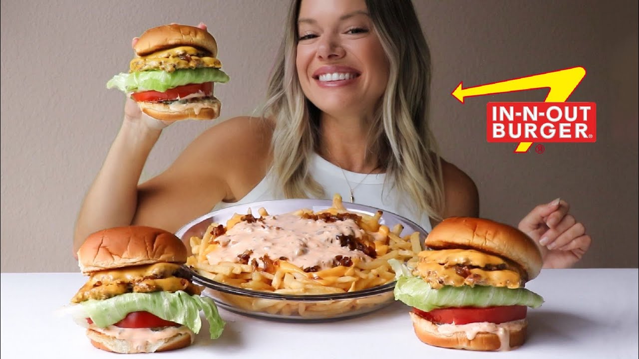 Домашний MUKBANG In-N-Out | Двойные гамбургеры в зверином стиле + картофель фри!
