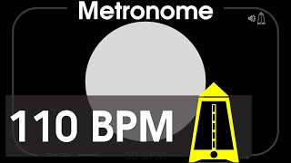 110 BPM Metronome  Allegro  1080p  TICK and FLASH, Digital, Beats per Minute