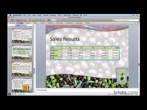PowerPoint: How to insert an Excel table | lynda.com tutorial