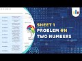 ICPC assiut sheet | Sheet 1 - Problem H | Two numbers | Problem solving
