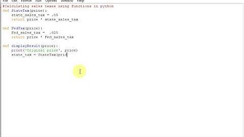 Calculating sales taxes using functions in python
