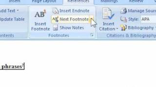 How to navigate to the next footnote or endnote in a document