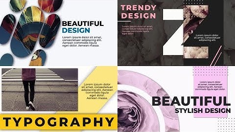 Creative Minimal Typography Premiere Pro Templates