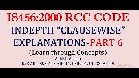 IS 456 Code Explanation|Part-6|RCC Code|Clausewise In-depth Discussion of Provisions|IESGATEWiz