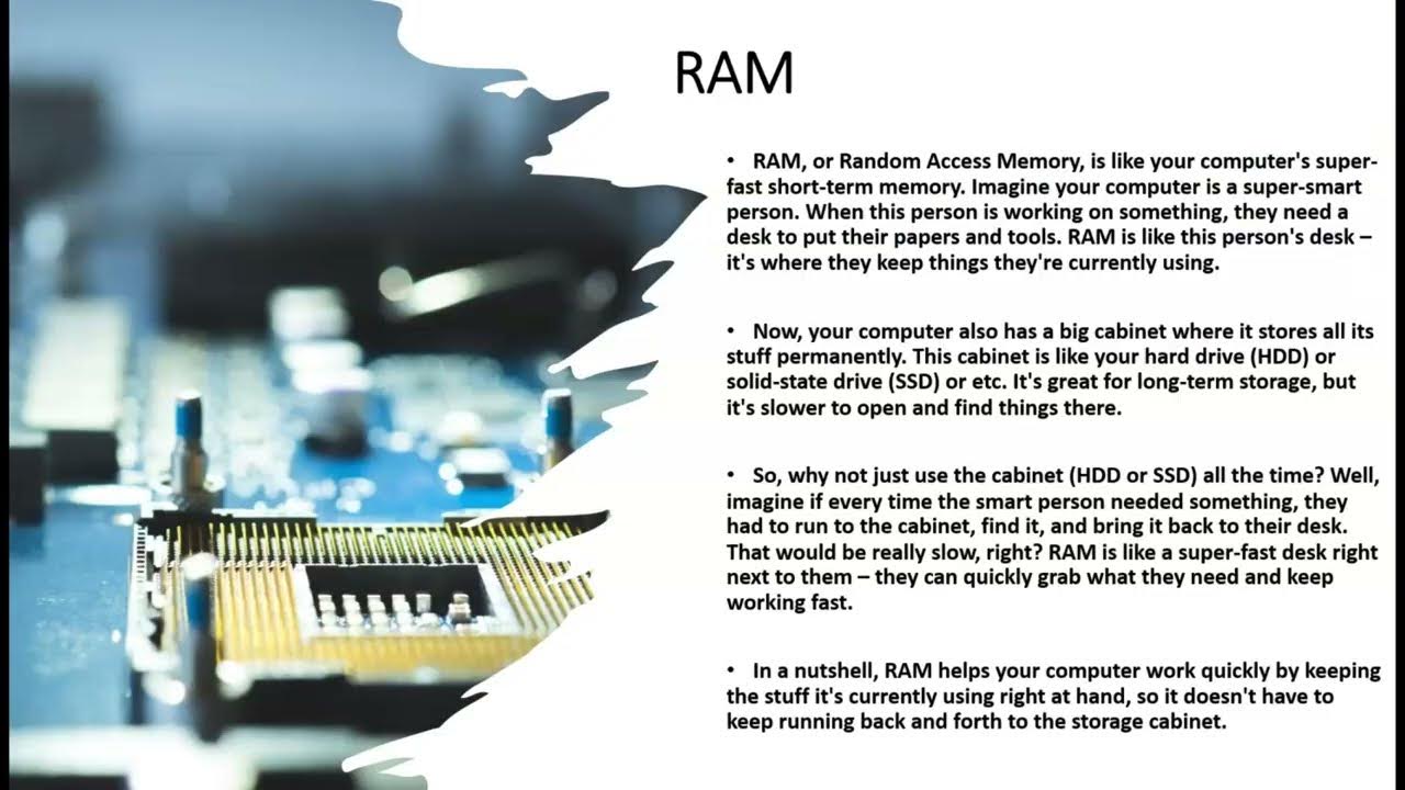 Digital Storage Devices Primary and secondary Storage RAM YouTube