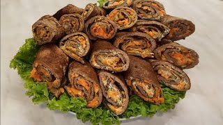 Праздничная закуска из печени. Печеночные рулетики. Liver Rolls