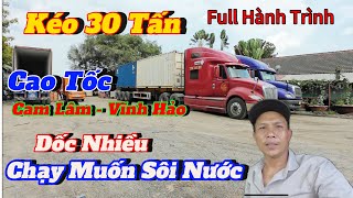 Kéo 30 Tấn Hàng Cao Tốc Dốc Nhiều Chạy Muốn Sôi Nước #khiemfcxedaukeo