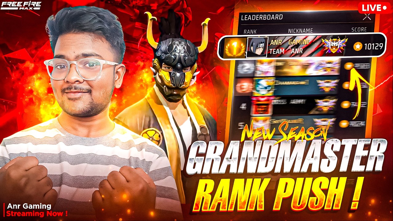 Grandmaster Live Rank Push Free Fire Telugu - Anr Gaming - YouTube